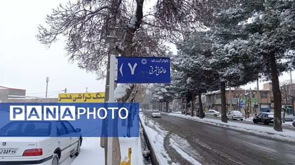 بارش زیبای برف پاییزی در شهرستان نیشابور 
