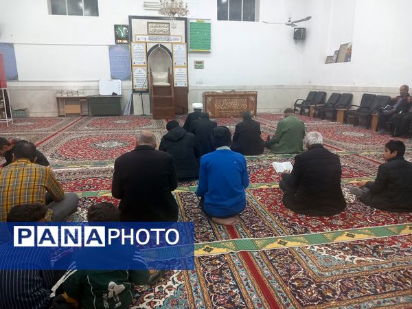مراسم پرفیض نماز جماعت و دعای کمیل در روستای مهدی آباد خلیل آباد 