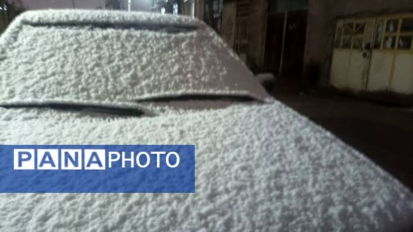 شبی برفی در نیشابور 