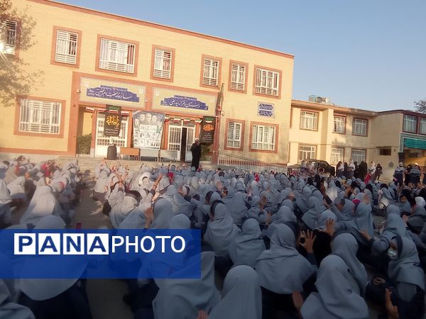سوگواری شهادت حضرت فاطمه (س) در دبستان علی دهقانیان ۲ تبادکان