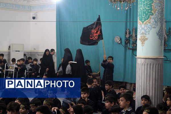 عزاداری دانشآموزان قم در آستان مقدس امامزاده سیدعلی(ع)