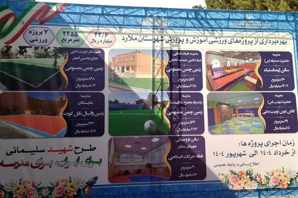 آیین بهره‌برداری از فضاهای ورزشی آموزش و پرورش شهرستان ملارد 