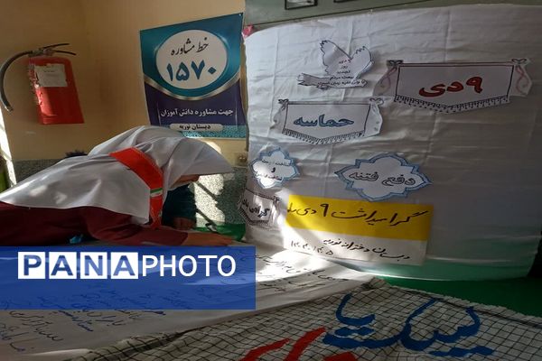 گرامیداشت حماسه ۹ دی در دبستان نوریه شهرستان جیرفت