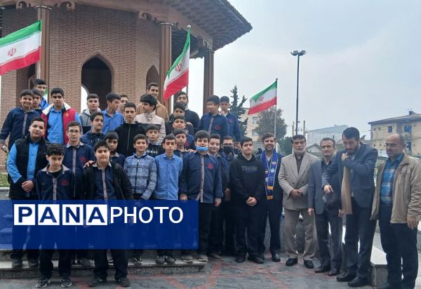 حضور پیشتازان گیلان در آرامگاه اسطوره مقاومت