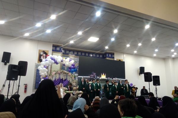 مراسم جشن ولادت حضرت علی علیه السلام همراه با مراسم  ازدواج زوج جوان در مصلی بوستان خورشید