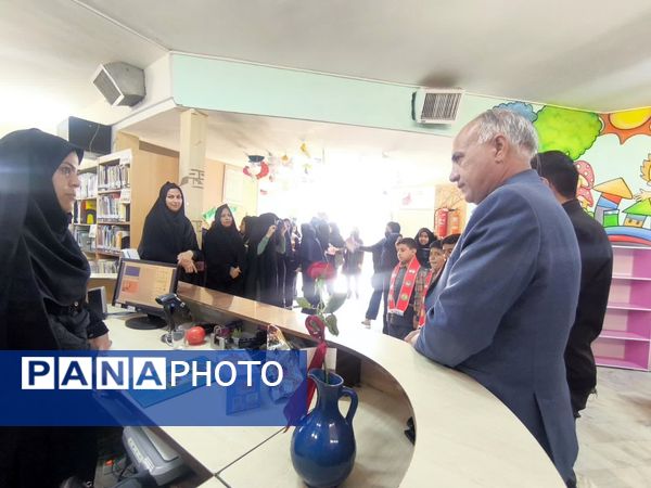 بازدید عوامل اجرایی دبستان شهید پسندیده از کتابخانه فدک فدافن