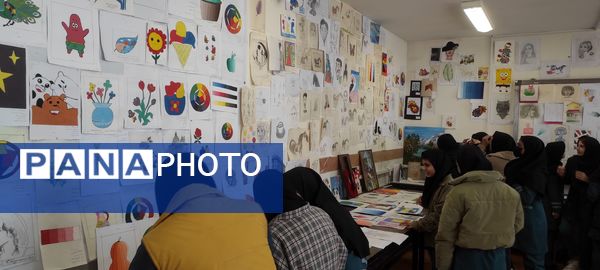 برپایی نمایشگاه نقاشی در مدارس فاطمیه و الزهرا (س) شهرستان شیروان