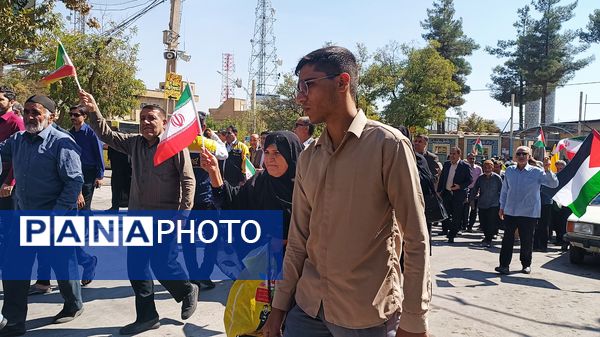 حضور پرشور مردم کهگیلویه و بویراحمد در راهپیمایی «بشارت نصر» در حمایت از مقاومت اسلامی