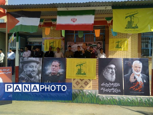 مراسم گرامیداشت شهید مقاومت در دبیرستان‌های پسرانه شهرستان خلیل‌آباد