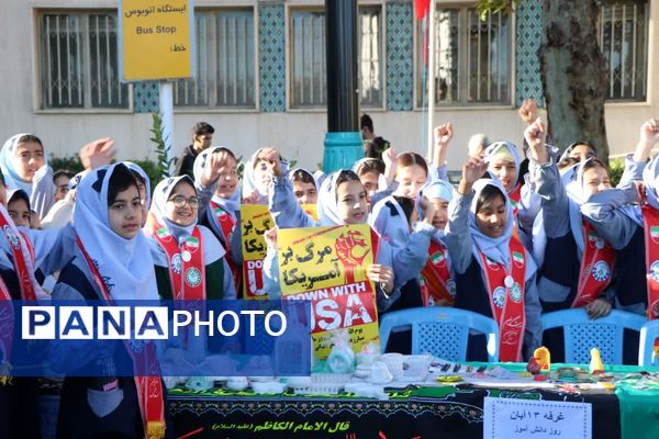 خروش دانش‌آموزان گرگانی در روز حماسه و بصیرت