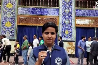 صفوف رای‌دهندگان یزدی در مسجد حظیره برای شرکت در انتخابات