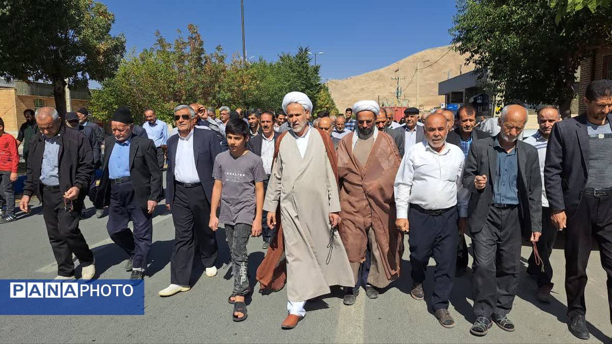 راهپیمایی بشارت نصر در شهر و بخش گندمان