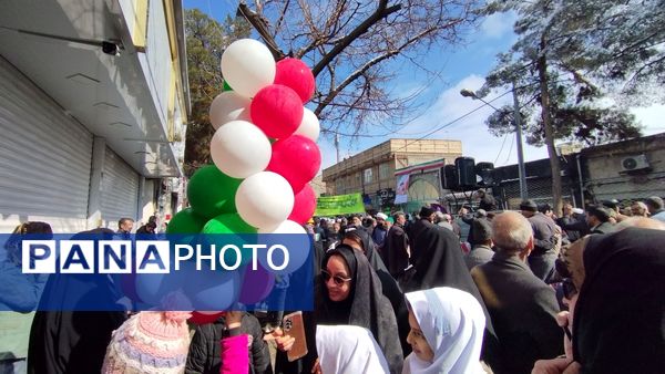 راهپیمایی یوم الله ۲۲ بهمن ماه در شهرستان خلیل‌آباد