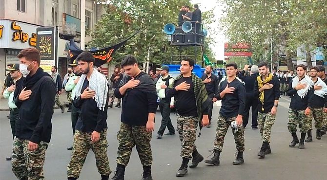 دسته‌روی نیروهای مسلح قائمشهر در سالروز رحلت پیامبر (ص) و شهادت امام حسن (ع)
