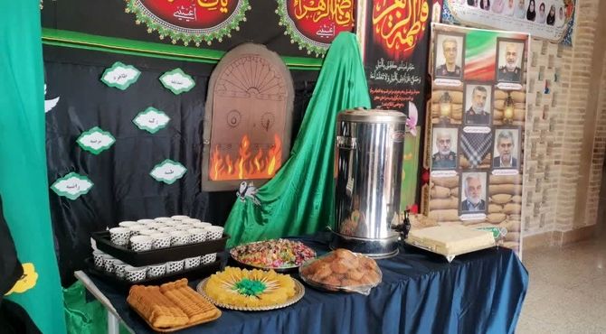 برپایی موکب عزاداری ایام فاطمیه در دبستان شاهد پوررضایی