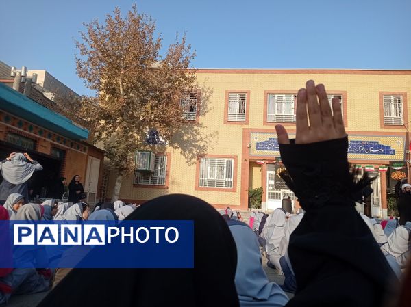 سوگواری شهادت حضرت فاطمه (س) در دبستان علی دهقانیان ۲ تبادکان