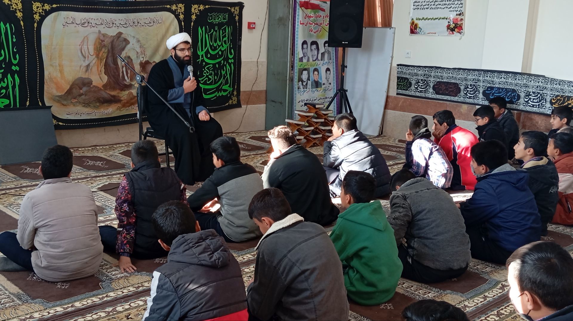 مراسم عزاداری دهه فاطمیه در دبیرستان ابن‌ سینا شهرستان بن 