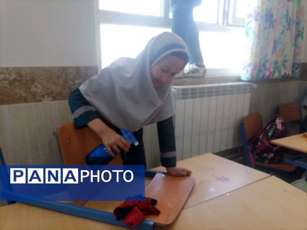 خانه تکانی آموزشگاه زهرا عبدالهیان به مناسبت فرارسیدن عید نوروز 