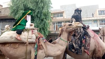 حرکت نمادین کاروان اسرای کربلا در قم