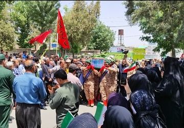 تشییع پیکر سردار شهید قباد الفتی با حضور گسترده مردم در کامیاران