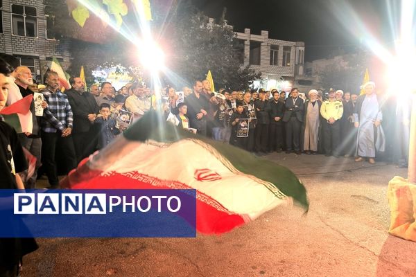 تجمع مردم شهید پرور گناباد در شهادت رهبر مجاهد لبنان