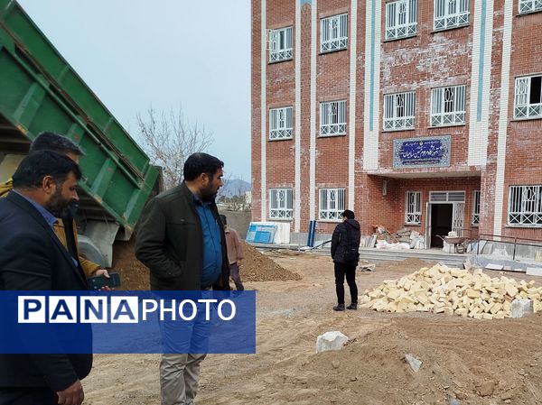 بازدید معاون توسعه و پشتیبانی اداره آموزش و پرورش کاشمر از مراحل ساخت آموزشگاه مرحوم حسین نساجیان کاشمر 