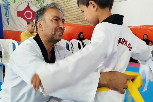 دانش اموزان تکواندوکار کاشمری پله اول ترقی را پیمودند