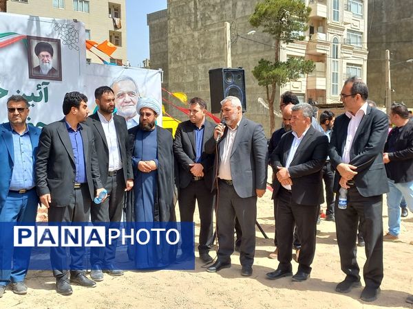 آیین خشت گذاری مدرسه ثامن الحج شهرستان اسلامشهر 