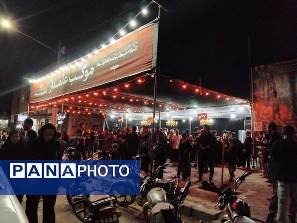 برپایی موکب علمدار به مناسبت دهه اول محرم در خلیل‌آباد 