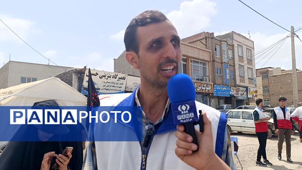 برپایی موکب توسط دانش‌آموزان در آشخانه