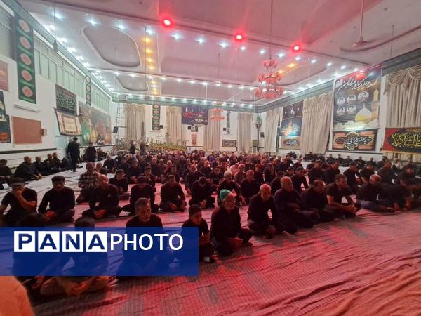 مراسم عزاداری شب هفتم ماه محرم در روستای نقاب شهرستان خلیل آباد