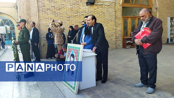 تشییع پیکر جانباز شهید علی فتح آبادی در نیشابور 