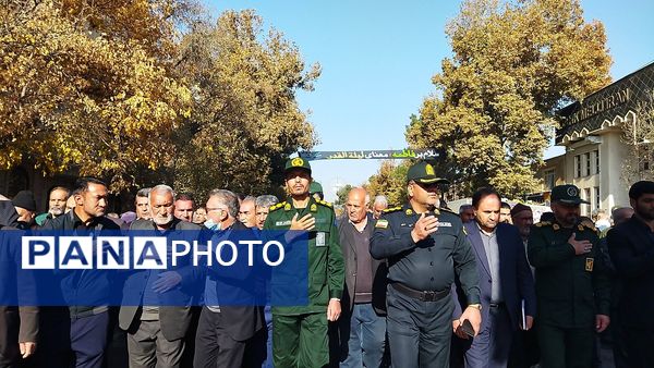 تشییع پیکر جانباز شهید علی فتح آبادی در نیشابور 