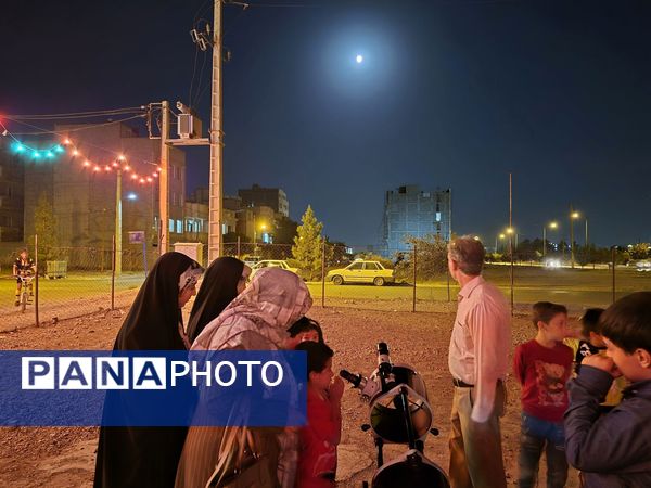 رصد ماه گرفتگی باتلسکوپ در هیئت الزهرا نیشابور 