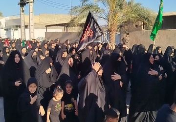 برگزاری آیین تشییع نمادین حضرت فاطمه‌الزهرا(س) در روستای گمبوعه بزرگ حمیدیه