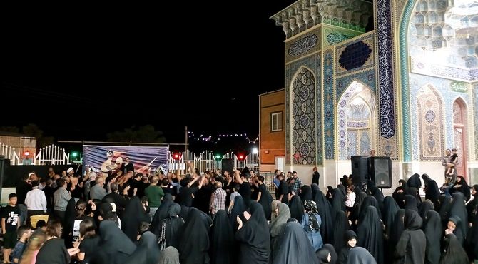 عزاداری مردم شهر نیم‌ور در شام شهادت ریحانه‌الحسین(ع)