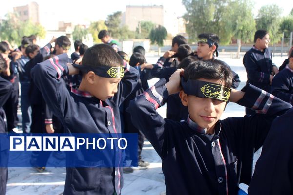 عزاداری دانشآموزان قم در آستان مقدس امامزاده سیدعلی(ع)