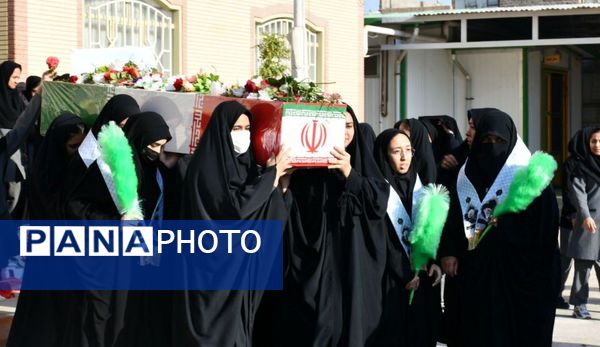 تشییع باشکوه شهید گمنام درسطح مدارس مه ولات