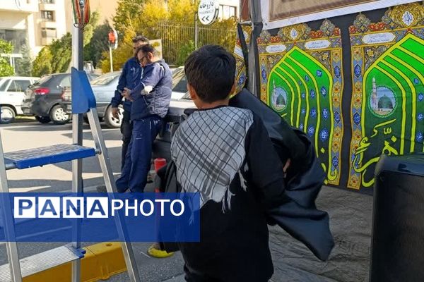 برپایی موکب دهه فاطمیه در اداره‌کل آموزش و پرورش استان فارس