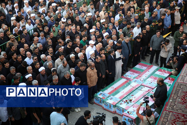 تشییع پیکرهای مطهر 8 شهید جنایات رژیم صهیونیستی در قم