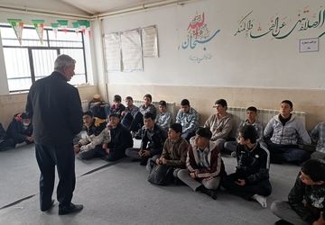 مرحله اول اردوی عملی آمادگی دفاعی در آموزشگاه شیخ فضل‌الله نوری شهر سفیددشت 