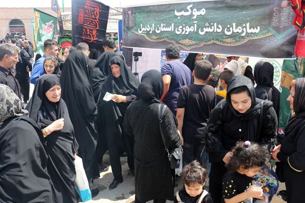 برپایی موکب سازمان دانش آموزی استان اردبیل در مراسم دلدادگان حسینی