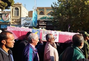 تشییع پیکر جانباز شهید علی فتح آبادی در نیشابور 