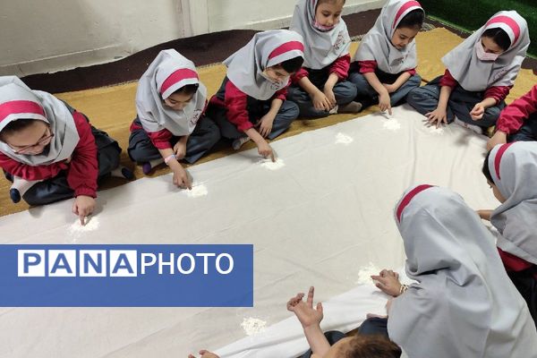 تجربه‌ای خوش‌مزه برای یادگیری الفبا در دبستان سارا شهرستان ملارد