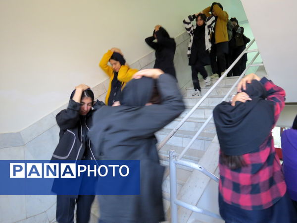 رزمایش دانش‌آموزی پدافند غیرعامل در شهرستان بجنورد 