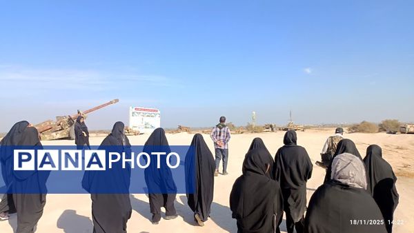 بازدید دختران استان گلستان از مناطق جنگ ۸ ساله دفاع مقدس در سفر راهیان نور