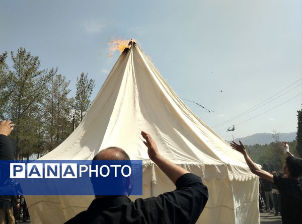مراسم خیمه سوزان عصر عاشورا در بیرجند 