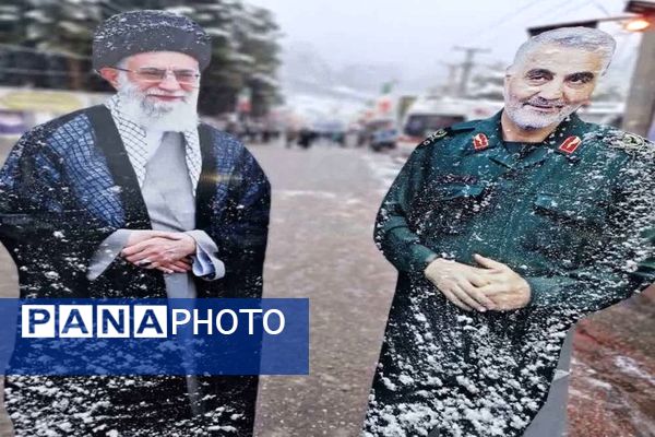 روز برفی گلزار شهدای کرمان 