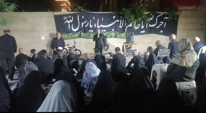 مراسم تاسوعا حسینی در مسجد امام حسین(ع)