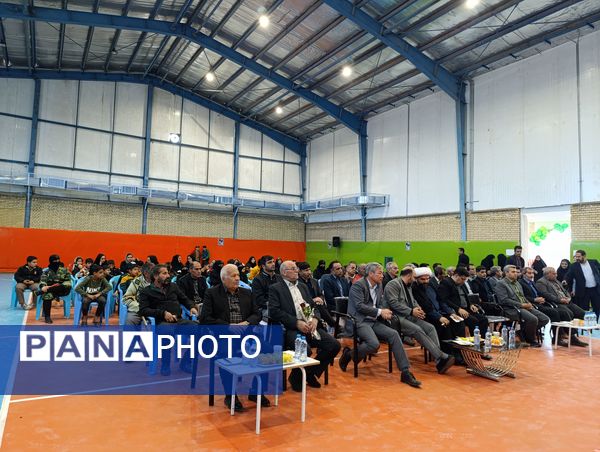 افتتاح سالن ورزشی زنده یاد حاج محمدرضا خان طاهریان در خلیل آباد 